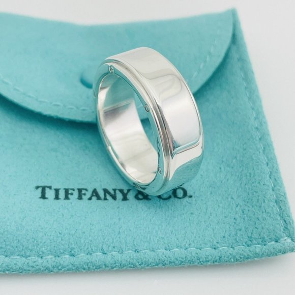 Size 10 Tiffany Metropolis Ring Mens Unisex in Sterling Silver - Picture 5 of 7